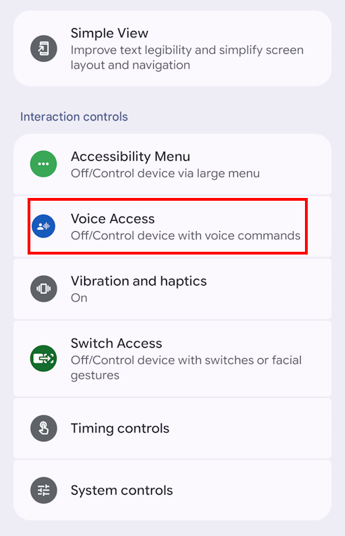 Tap Voice Access